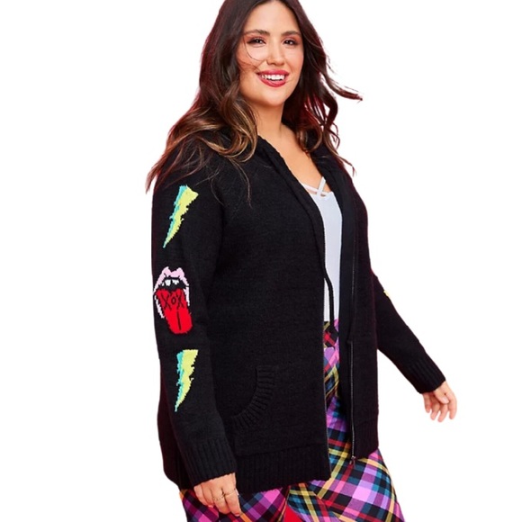 Torrid x Betsey Johnson Zip Up Hoodie Sweater 2X - Picture 3 of 8